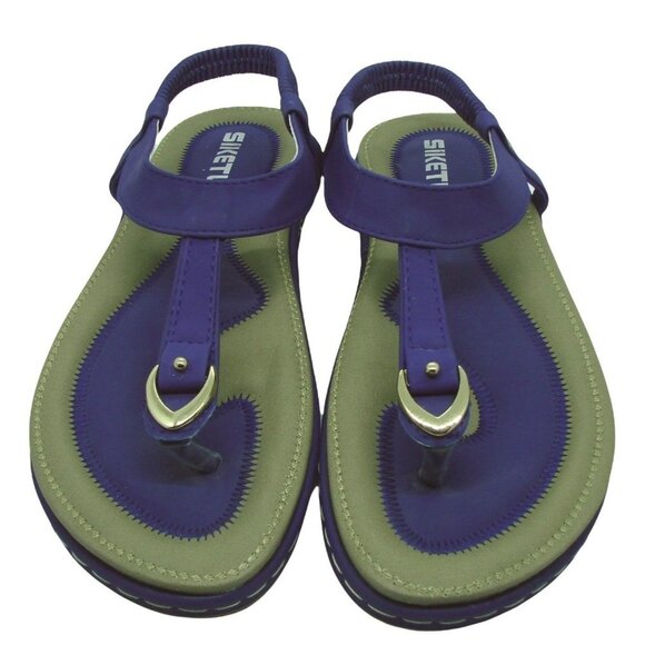 Siketu Bohemia Ethnic Soft Flat Sandals Comfortable Wedge Shoes Sz 39 / US 8.5 - Picture 8 of 12